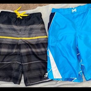 2 Boys swim shorts size 14-16